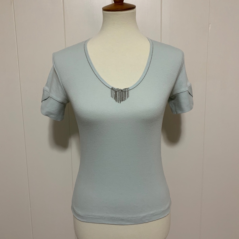 Brunello Cucinelli Cotton Top with Monili